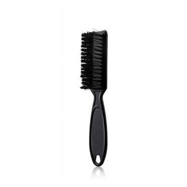 2 Pieces Barber Blade Cleaning Brush Clipper Cleaning, Barber Fade Brush Nylon Brush Tool Barber Styling Beard Brush for Men - Black
