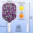 thumbnail image 3 of Pickleball Paddles Set Of 1, Fiberglass Surface, Animal, Leopard Print, 1 Paddle, 2 Balls & Bag, 3 of 5