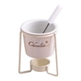 thumbnail image 3 of Olla para fondue de chocolate con calentador de tenedor, calentador de queso, electrodomésticos de cocina, vela de té Blanco, 3 of 8