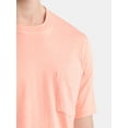 thumbnail image 4 of George Men's Garment Wash Crewneck Pocket Tee with Short Sleeves, Size XS-3XL, 4 of 5