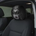 thumbnail image 4 of Ghost Face Headrest Covers Scary for Cars Funny Cartoon Cover Halloween Creative Smiling Car Devil Eye Faces Seat Spooky Polyester Design Stretchable Fabric Horrible Set Big Grinning(2PC, Style-C), 4 of 7