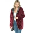 thumbnail image 6 of Safus Wearable Blanket Hoodie in Thick Fleece Jacket with Pocket - Burgundy - Large Size - for Women and Men, Warm and Cozy, 6 of 8