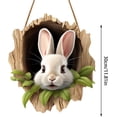 thumbnail image 2 of YOHAVEN Wooden Easter Door Sign Welcome Hanging Decoration, Handcrafted Spring Front Door Accent With Bunny Cutouts, Colorful Reusable Indoor Outdoor Entryway Decor, Secure Pre-Drilled Holes, 2 of 5