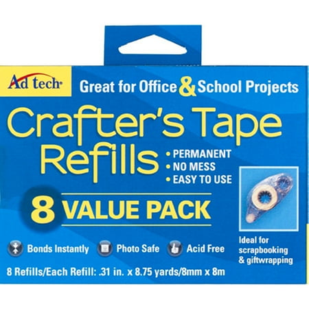 Tape Runner Refill - Crafter's Tape Refills 8/Pkg-Value Pack