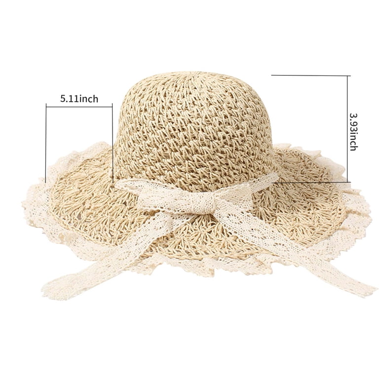 Besolor Sun Hat for Women Floppy Straw Wide Brim Summer Hats  display picture 1