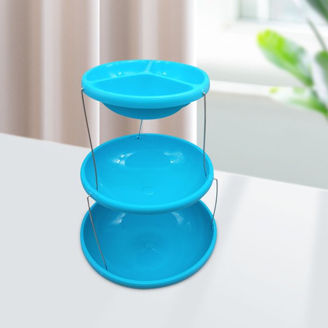 Qiopertar Clearance Home Decor Kitchen Essential Three-layer Folding Fruit Snack Plates Three-layer Snack Box Folding Fruit Plates Vegetable Storage Bowl under $2 Saving Up To 99% Off
