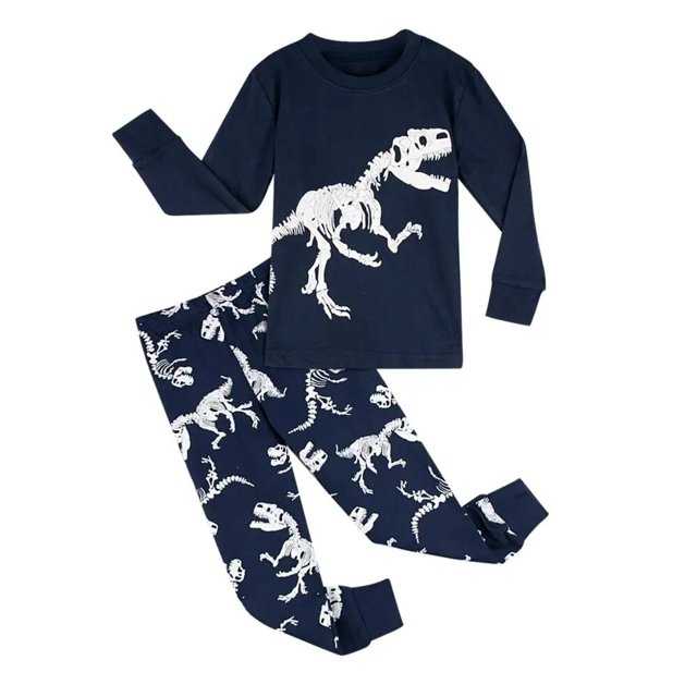 Pijamas para niños, Conjunto de pijama de Halloween para niños, ropa de dormir de dinosaurio para niños pequeños, Pijamas de unicornio para niñas, Pijamas de invierno de Navidad