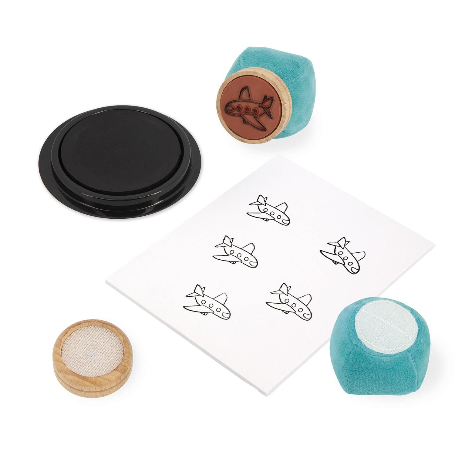 Janod - Tampons en Tissu Véhicules pour Enfants x6 - Activités Manuelles pour Enfants à partir de 18 Mois - J07715