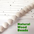 thumbnail image 4 of Minzimin Decor Wood Beads Garland Farmhouse Wall Hanging Decorations Natural Wooden Bead Tassel Decorative for Coffee Table Christmas and Prayer, 4 of 6