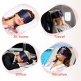 thumbnail image 6 of Unique Bargains 22 Momme Pure Silk Sleep Mask with Travel Pouch 3D Contour Adjustable Blindfold for Side Sleepers Eyelash Protecting for Natural Lashes & Extensions Navy Blue, 6 of 7