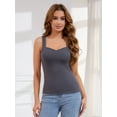 thumbnail image 4 of Unique Bargains Women's Tank Tops with Built in Bra Lingerie Camisoles Vest S Dark Grey, 4 of 6
