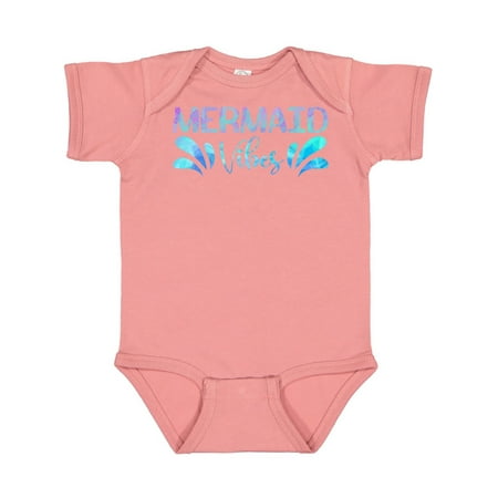 

Inktastic Mermaid Vibes Text in Blues Gift Baby Boy or Baby Girl Bodysuit