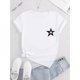 thumbnail image 2 of Camisetas De Manga Corta Para Mujer, Camisetas De Verano Para Deportes, Pesca, SenderismoWomen's Casual Star Print T-Shirt - Comfy Crew Neck Short Sleeve, Stretchy Polyester Blend, Machine Washable, 2 of 6