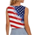thumbnail image 6 of Jsaierl Womens Independence Day Tank Tops Casual Patriotic USA Flag Graphic Tees Elegant Sleeveless T Shirts Camisole Workout Crewneck Tanks S-XXL, 6 of 6