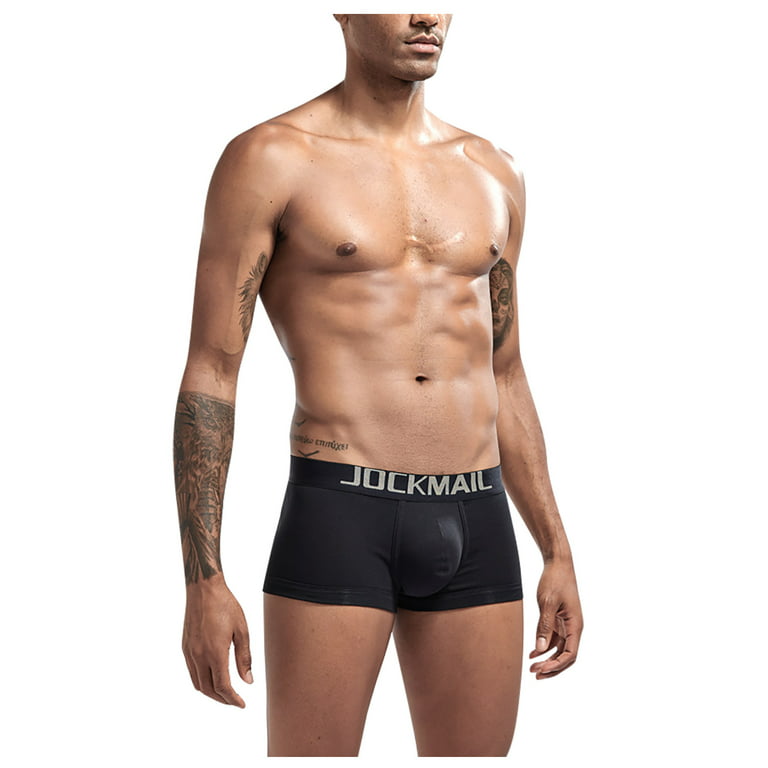 Qcmgmg Men's Plus Underwear Stretch Low Moisture-Wicking Boxer Black 2XL - Walmart.com