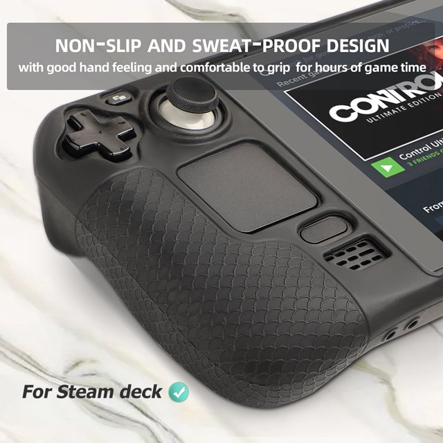 Cáscara Blanda Funda trasera de silicona Antideslizante Estuche de almacenamiento anticaída con cordón para plataforma de vapor Likrtyny Para estrenar