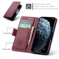 thumbnail image 4 of CaseMe Leather For iPhone 11 Pro Wallet Case with RFID Blocking, For iPhone 11 Pro Case Wallet for Women Men Card Holder Magnetic Clasp Kickstand Folio Case for iPhone 11 Pro,Wine Red, 4 of 11