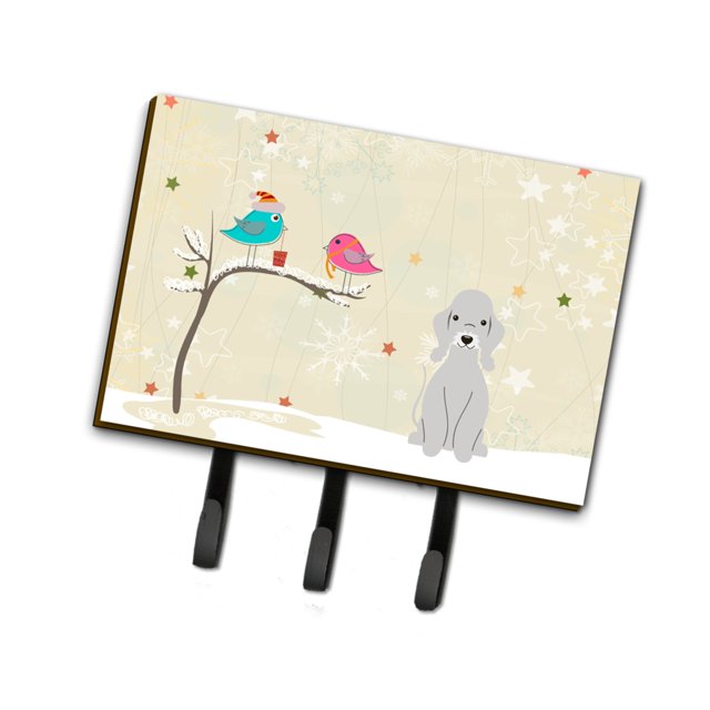 Caroline's Treasures Christmas Presents Friends Bedlington Terrier correa azul o llavero BB2562TH68, triple Caroline's Treasures BB2562TH68