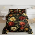 thumbnail image 2 of Feelyou Bohemian Flower Floral Queen Comforter Set, Western Fashion Bedding Sets, Retro French Style Reversible Bedding Comforter Set, Ultra Soft Bedroom Decor, 3-Piece, 2 of 8