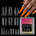 thumbnail image 4 of 10 in 1 Extension False Nails Snake Pattern Full Covers Fasle Nails Tips Clear Nails Forms, 4 of 8