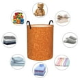 thumbnail image 6 of Bingfone Orange Glitter Waterproof Foldable Laundry Hamper Bucket With Handles For Storage Bin,Clothes Hamper (Medium), 6 of 8