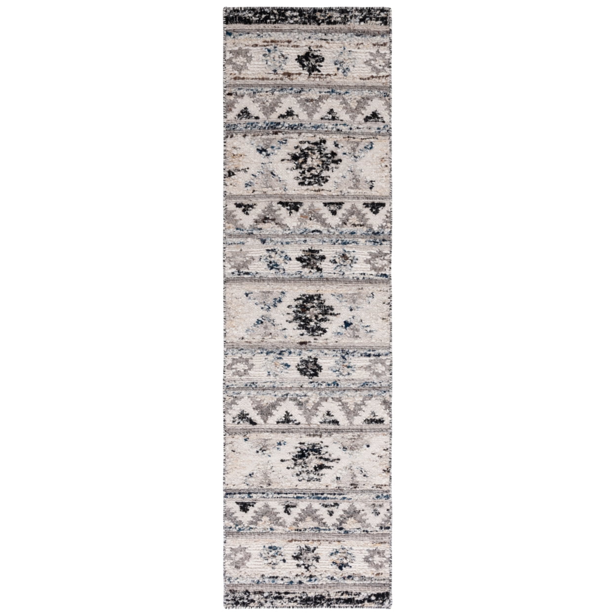 SAFAVIEH Manhattan Cenric Southwestern Area Rug, Ivory/Black, 6' x 6' Round