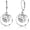 Silver, variant on Sterling Silver Disc Leverback Earrings for Women Gold and Silver Circle Drop Dangle Earrings Jewelry Hypoallergenic Hammered Leverback Dangle Earrings for Gifts