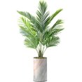 thumbnail image 4 of Artificial Tree in Modern Granite Effect Planter, Fake Areca Tropical Palm Silk Tree for Indoor and Outdoor Home Decoration - 57" Overall Tall (Plant Pot Plus Tree), 4 of 5