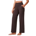 thumbnail image 1 of Pantalones CRZ YOGA Butterlift de cintura alta, pierna ancha, marrón, mujer, 1 of 4