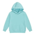 thumbnail image 2 of Ulanda Baby Unisex Cotton Solid Hoodies, Toddler Sweatshirt Kids Cute Ear Hoody Tops Pullover Fall Winter Clothes (Light Blue, 9-10 Years), 2 of 4