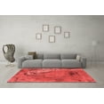 thumbnail image 3 of Ahgly Company Indoor Round Oriental Red Industrial Area Rugs, 6' Round, 3 of 4