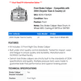 thumbnail image 2 of Front Brake Caliper - Compatible with 2004 Chrysler Town & Country LX, 2 of 2