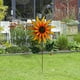 thumbnail image 5 of Molino de viento giratorio de girasol, adorno de molino de viento de metal. Amarillo, 5 of 6