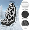 thumbnail image 7 of Uorisanigo 2PCS Cow Print Car Seat Covers for Front Seats, Furry Fuzzy Fluffy Seat Cover, Universal Vehicle Split Cushion Cover, Driver Interior Accessories for Car, Truck, SUV, 7 of 7