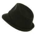 thumbnail image 2 of Big New Linen Fedora Hat - Black 2XL, 2 of 5