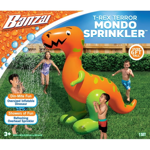 Banzai Inflatable T-Rex Terror Mondo Sprinkler