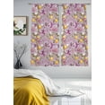thumbnail image 3 of Lemon Tree Birds Sheer Curtains 63 Inch Length 2 Panels Set, Yellow Botanical Pink Floral Voile Window Treatment Rod Pocket Curtains Sheers Drapes for Bedroom/Living Room/Kitchen 52x"63"x2, 3 of 7