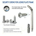 thumbnail image 3 of Anti Theft License Plate Screws- Stainless Steel Bolt Fasteners Kits for Car Tag Frame Holder, Tamper Resistant Mounting Hardware,1/4"(M6) Security Screw Set,Rust Proof, Black Screw Caps, 3 of 13