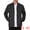 Black, variant on Men's Suede Lightweight Stand Collar Zipper Bomber Jacket L Black