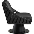 thumbnail image 6 of Meridian Furniture Millwin Black Vegan Leather Swivel Accent Chair, 6 of 8