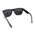 thumbnail image 4 of Polarized Mens Simple Light Weight Horn Rim Gentlemanly Hipster Rectangle Sunglasses Shiny Black - Black, 4 of 4