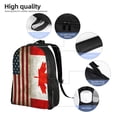 thumbnail image 4 of Travel Backpack For Women/Men America Canada Flag Carry On Backpack With Laptop Compartment Travel Backpack, 4 of 7