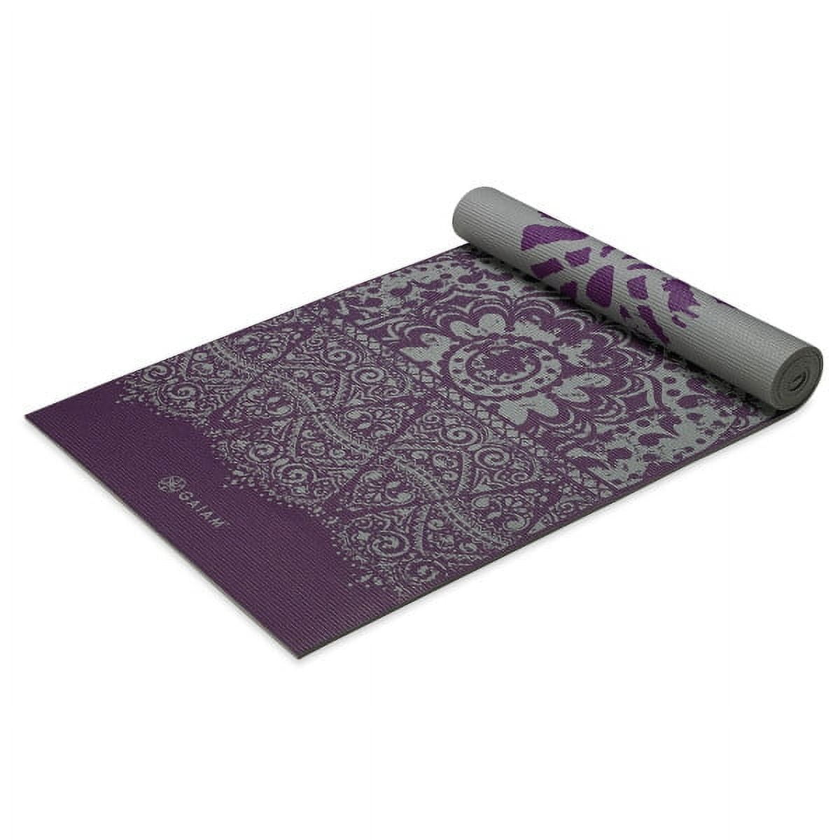 Gaiam Premium Reversible Yoga Mat, Mystic Sky, 6mm Thick 