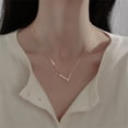 thumbnail image 4 of Sonducket Collar de mujer Chapado en plata geométrico aniversario cumpleaños boda compromiso ajustable gargantilla joyería de moda regalos Ropa, zapatos y accesorios Miscelánea Or Sonducket AP010075-01, 4 of 6