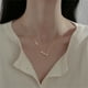 thumbnail image 4 of Collar de mujer Minnieouse Chapado en plata geométrico ajustable gargantilla joyería de moda, 4 of 6