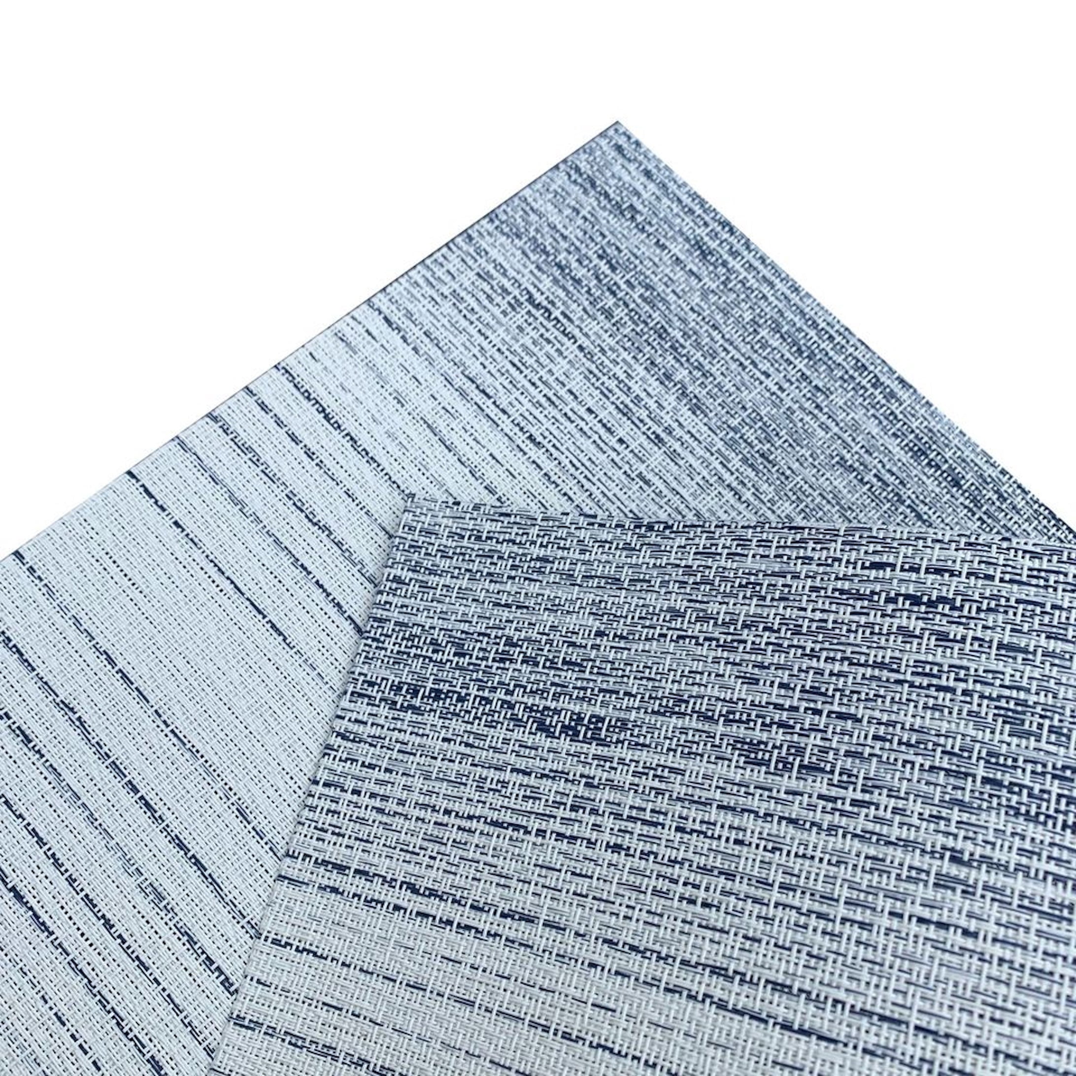 Dainty Home Ombre Woven Textilene Reversible 13" x 19" Rectangular Placemat Set of 4 in Blue