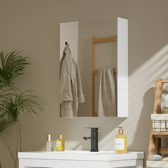 Medicine Cabinet Wall Mount High Definition Mirror Multi Storage Organizer 20"