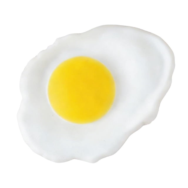 Heart-shaped Imitation Fried Egg with Two Yolks, Simulation Kitchen Food Toy, Food Prop Model
