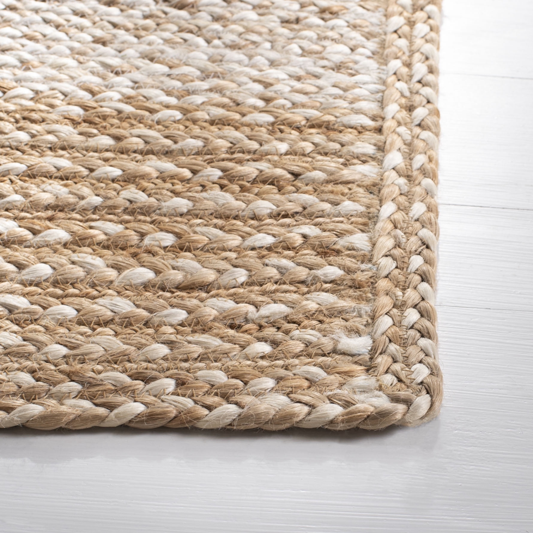 SAFAVIEH Natural Fiber Winton Striped Area Rug, Natural/Ivory, 4' x 6'