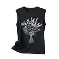 thumbnail image 4 of Delliss Womens Tank Tops Summer Casual Crewneck Cute Sleeveless Tops Flowy Grass print Shirts S-2XL, 4 of 4